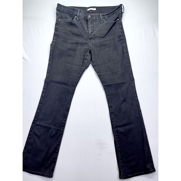 Levi's 315 Jeans Size 32 (W34 L30) Womens Shaping‎ Bootcut Black Denim - Picture 1 of 16